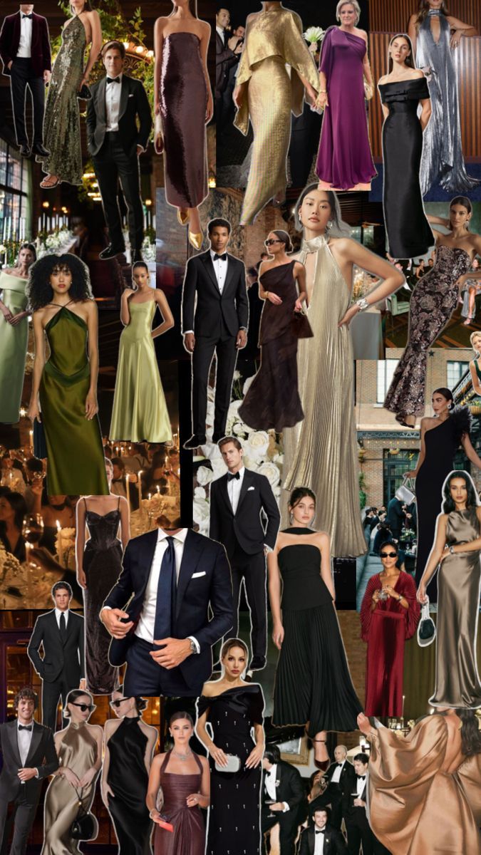 Tablero de referencias de vestuario de gala