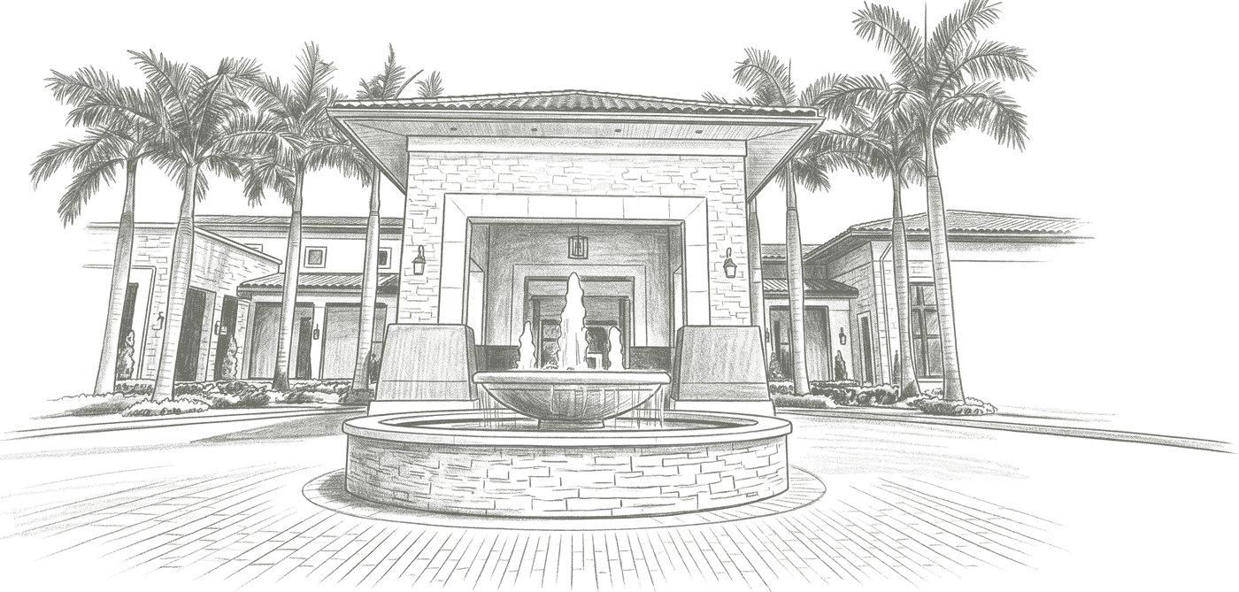 Ilustración de la entrada del Grand Central Clubhouse